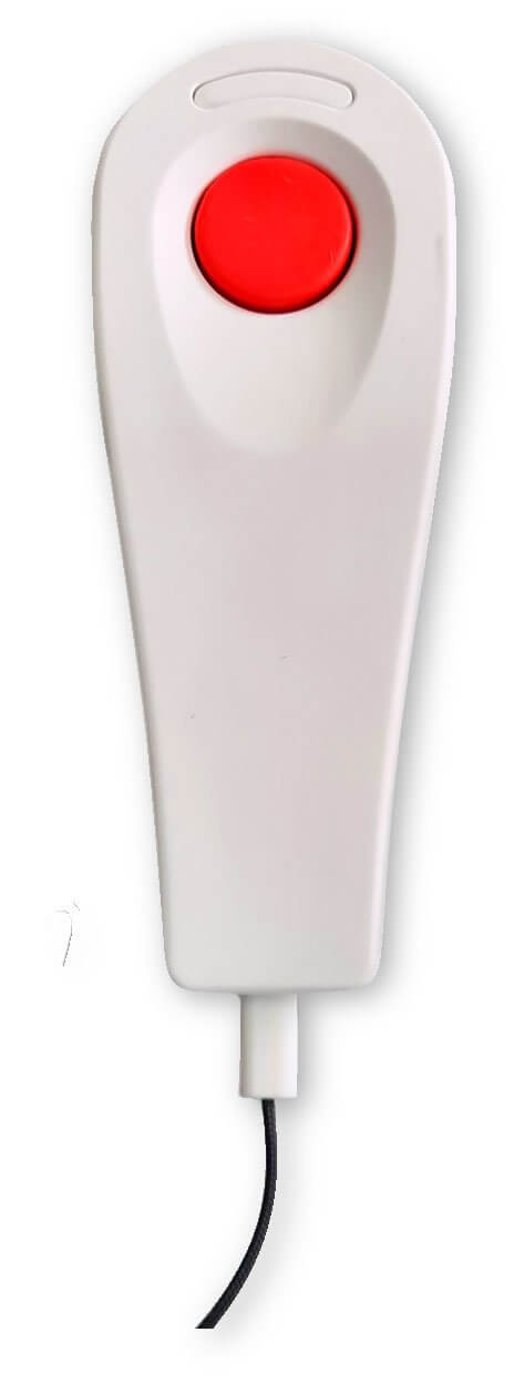 Emergency sensor with button